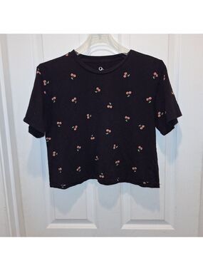 Organic Generation Black Cherry Crop Top Large